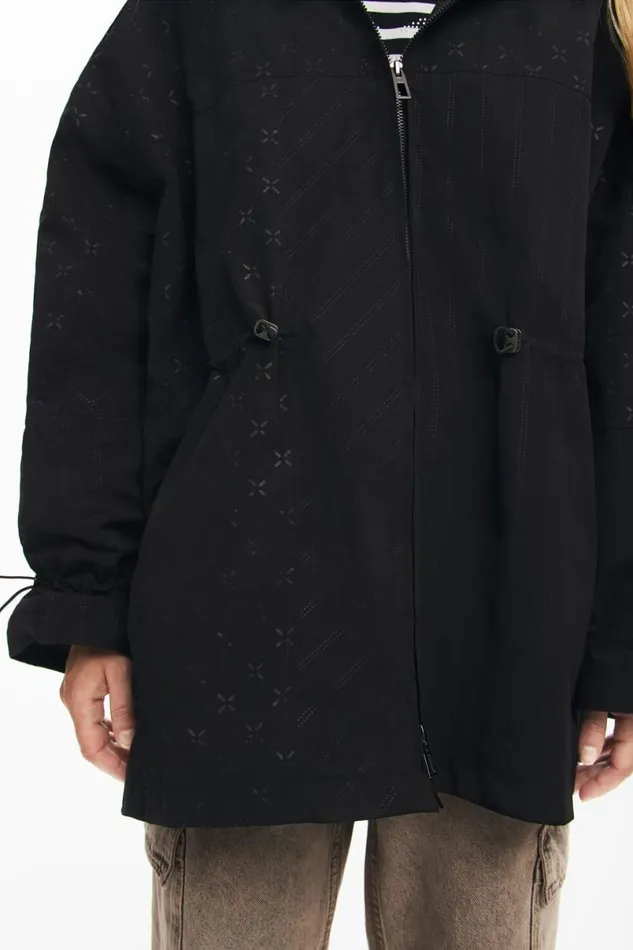 Women Coats And Jackets Desigual Waterproof Parka Hood
