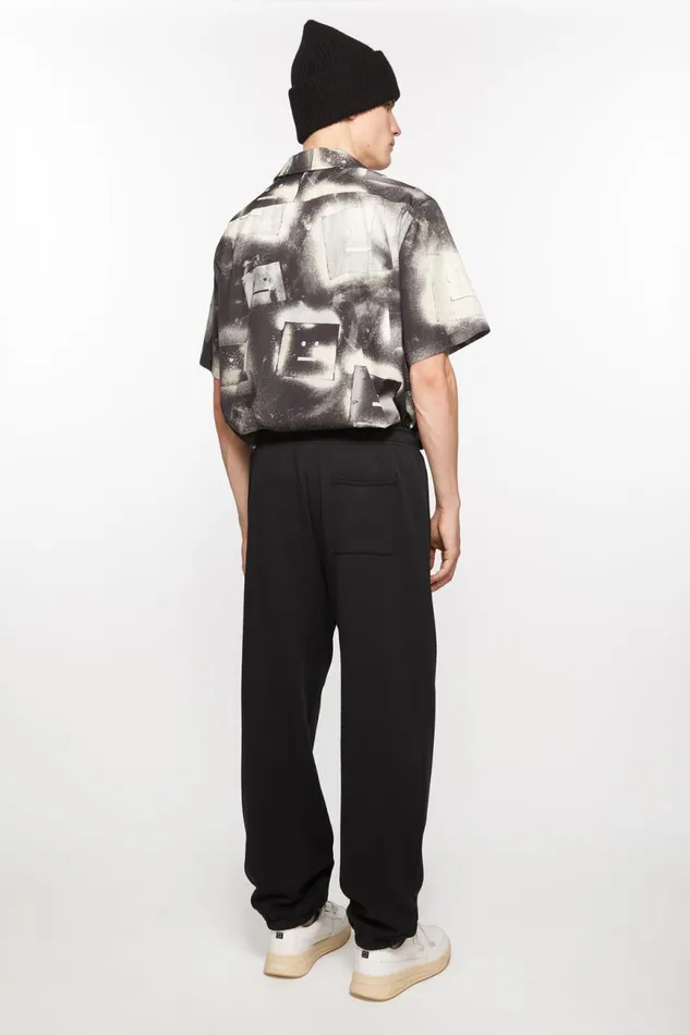 Women Cotton Sweatpants Black Acne Studios Trousers
