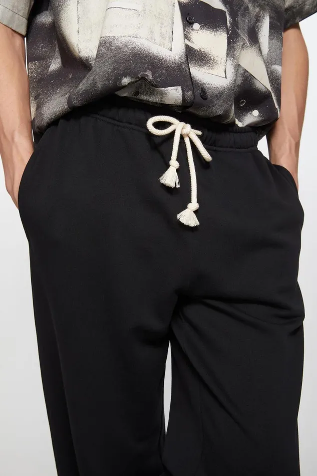 Women Cotton Sweatpants Black Acne Studios Trousers