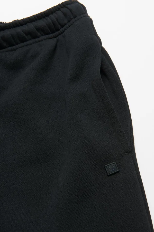 Women Cotton Sweatpants Black Acne Studios Trousers