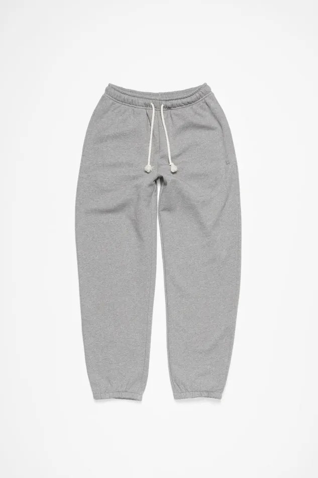 Women Cotton Sweatpants Light Grey Melange Acne Studios Trousers