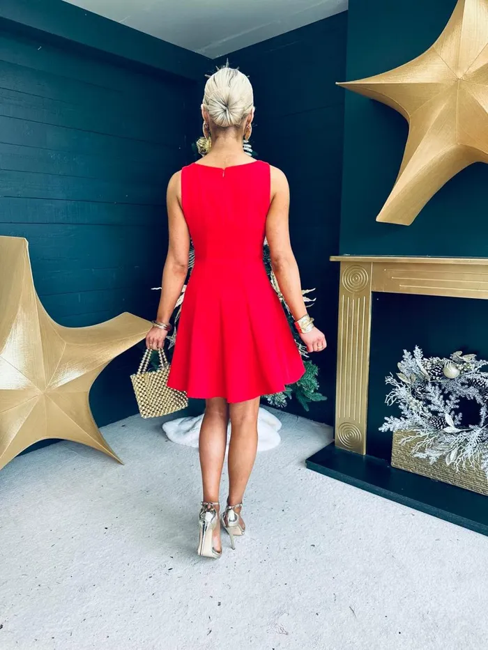 Women Day Dress Canella Lane Jules Detailed Mini Dress Red