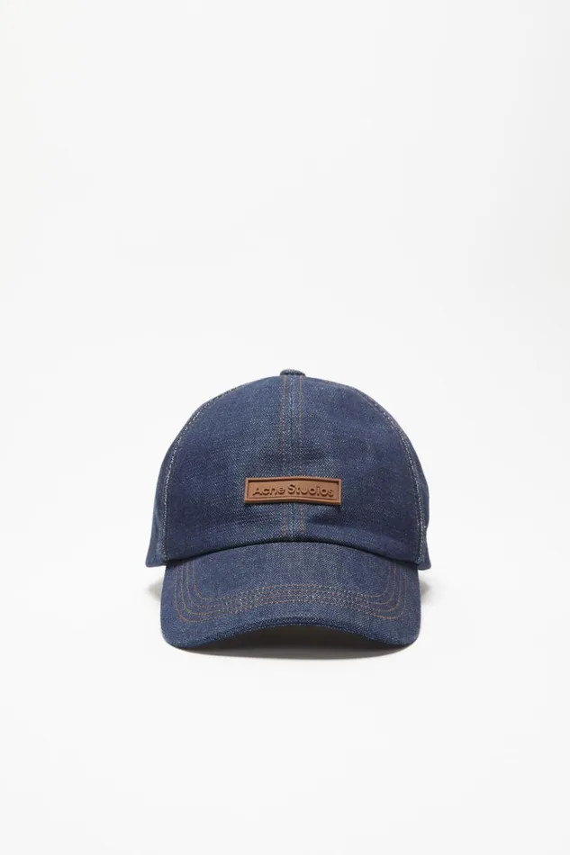 Women Denim Baseball Cap Indigo Blue Acne Studios Hats