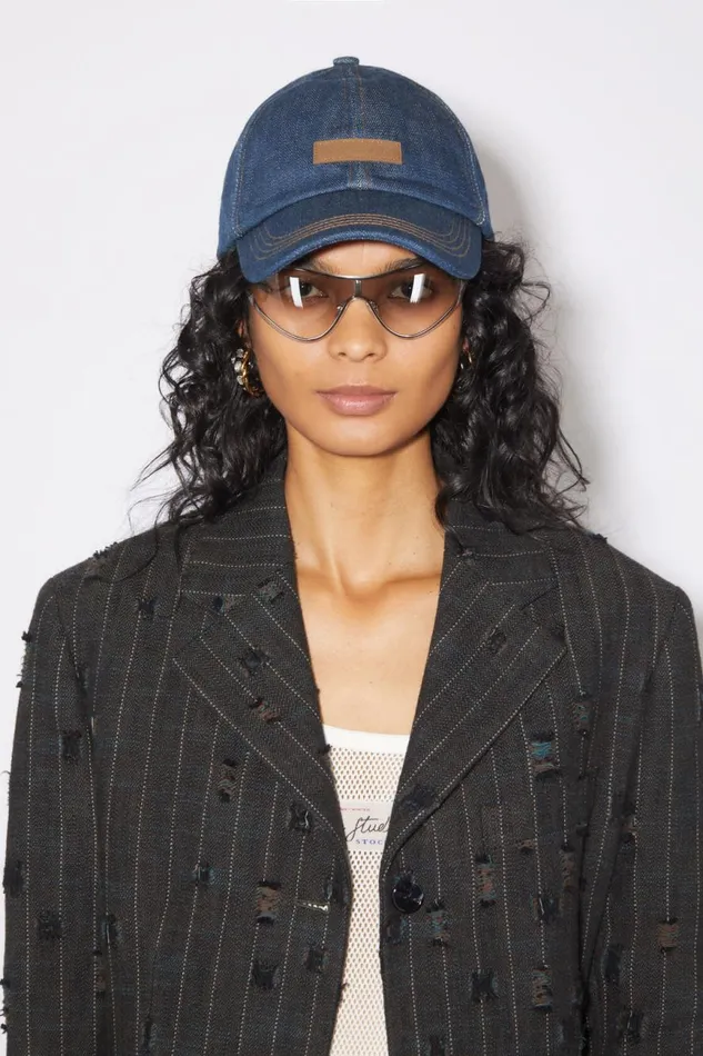 Women Denim Baseball Cap Indigo Blue Acne Studios Hats