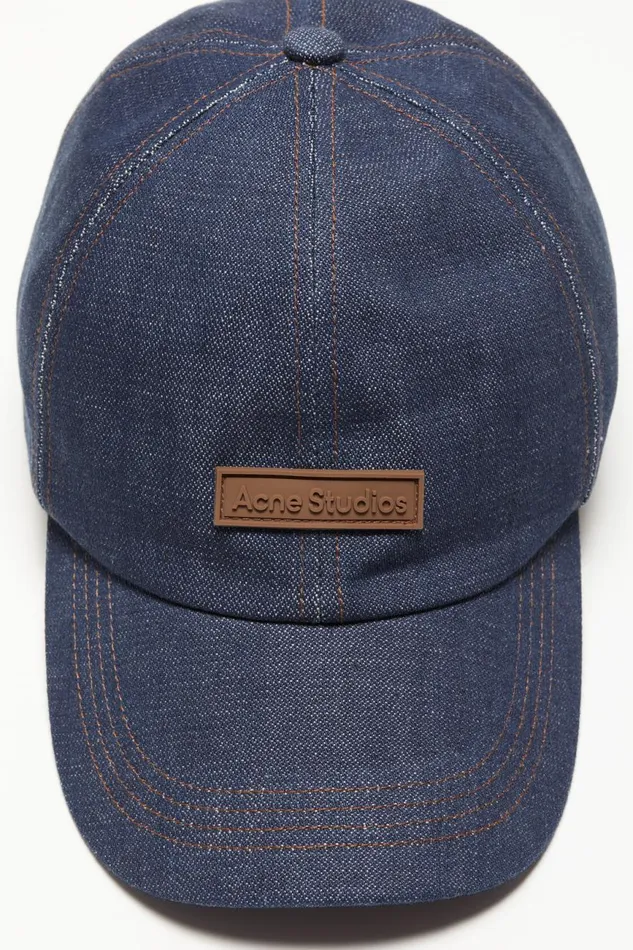 Women Denim Baseball Cap Indigo Blue Acne Studios Hats
