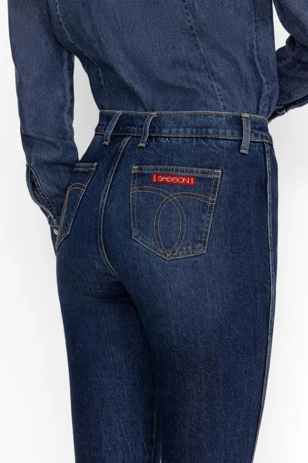 Women Denim Johnny Was RUE DE LA FLARE JEAN Medium Blue Rinse Wash Women Denim Johnny Was RUE DE LA FLARE JEAN Medium Blue Rinse Wash