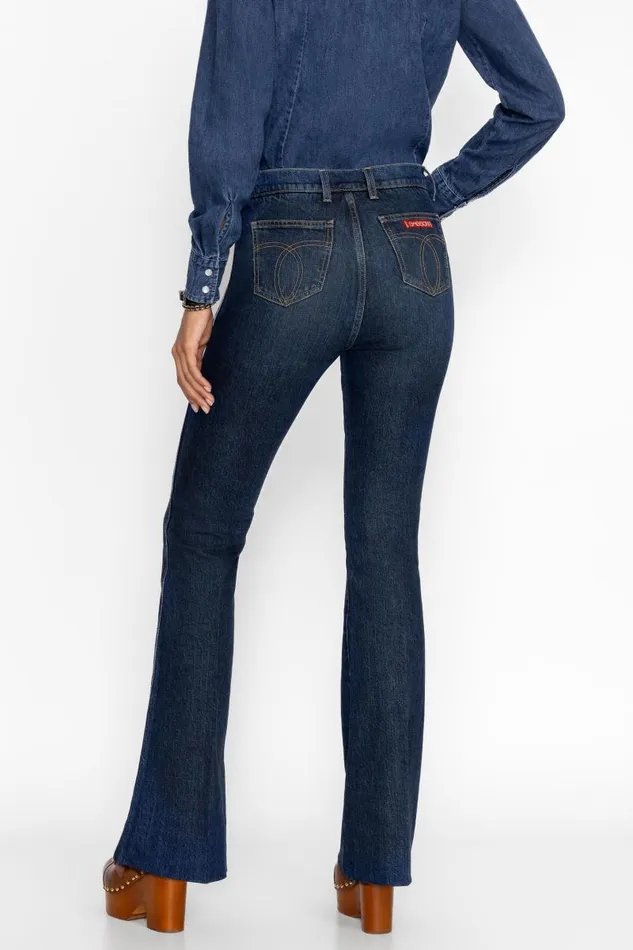 Women Denim Johnny Was RUE DE LA FLARE JEAN Medium Blue Rinse Wash Women Denim Johnny Was RUE DE LA FLARE JEAN Medium Blue Rinse Wash