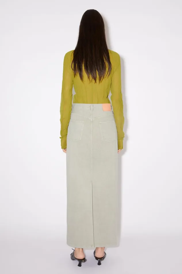 Women Distressed Denim Skirt Beigegrey Acne Studios Skirts