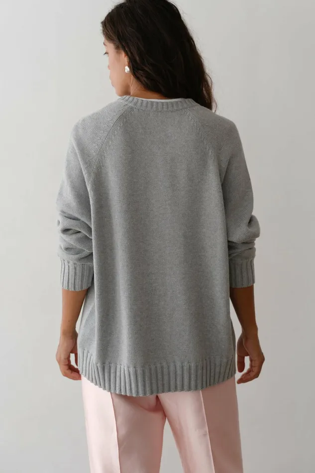 Women DONNI Sweaters The Cotton Cashmere VNeck Sweater