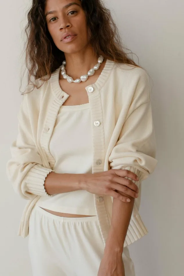 Women DONNI Sweaters The Cotton Knit Cardigan