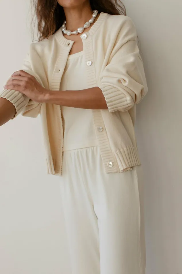 Women DONNI Sweaters The Cotton Knit Cardigan