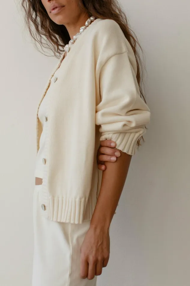 Women DONNI Sweaters The Cotton Knit Cardigan