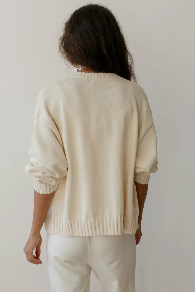 Women DONNI Sweaters The Cotton Knit Cardigan