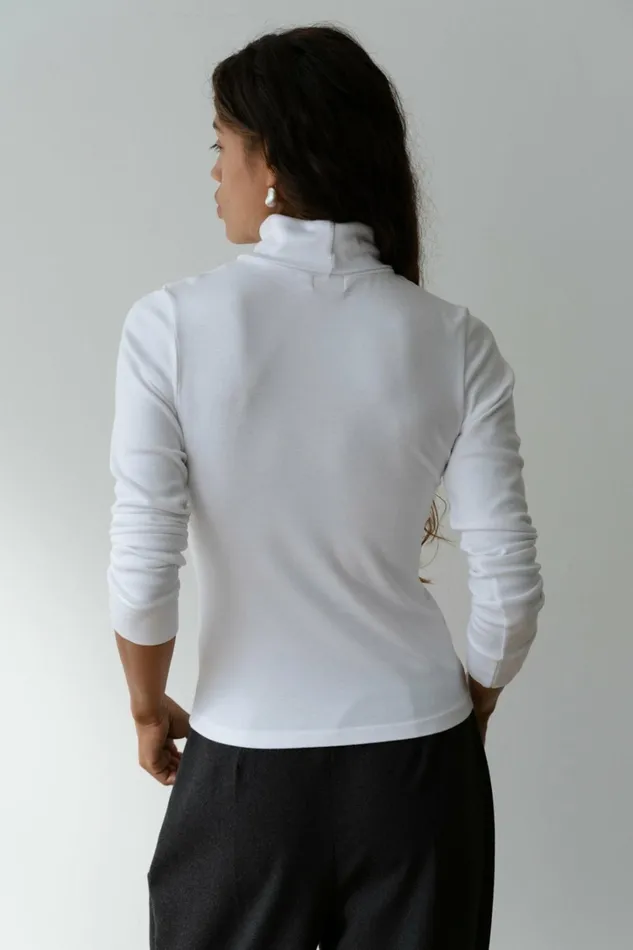 Women DONNI Tops The Baby Rib Turtleneck