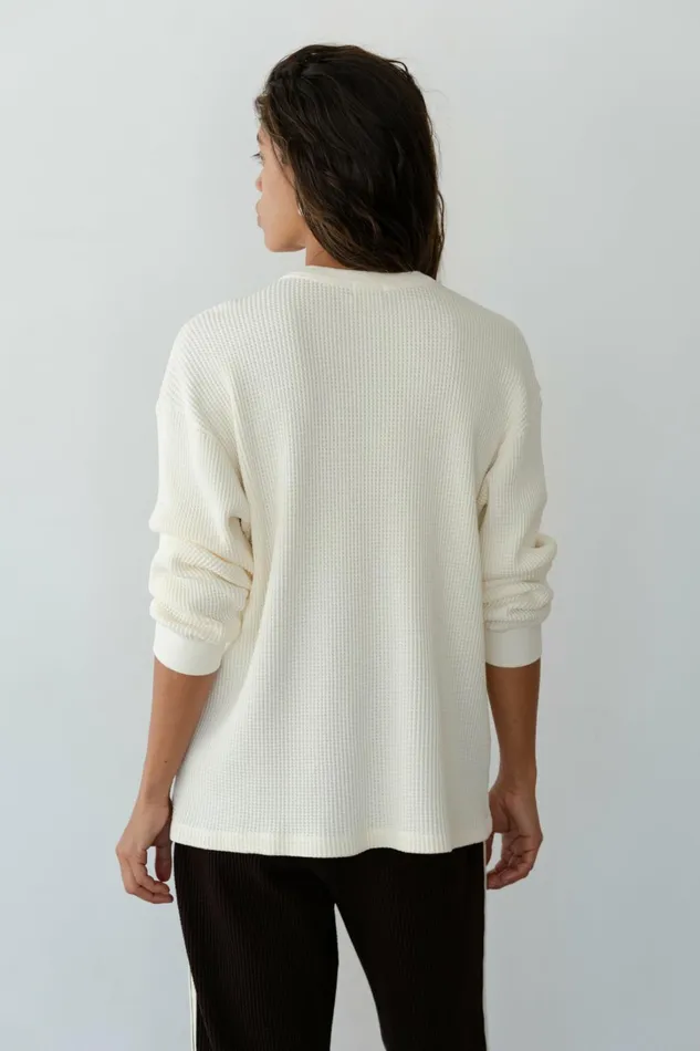 Women DONNI Tops The Thermal Crewneck