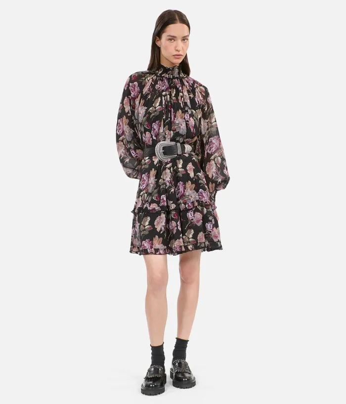Women Dresses and Jumpsuits THE KOOPLES Short Floral Print Dress