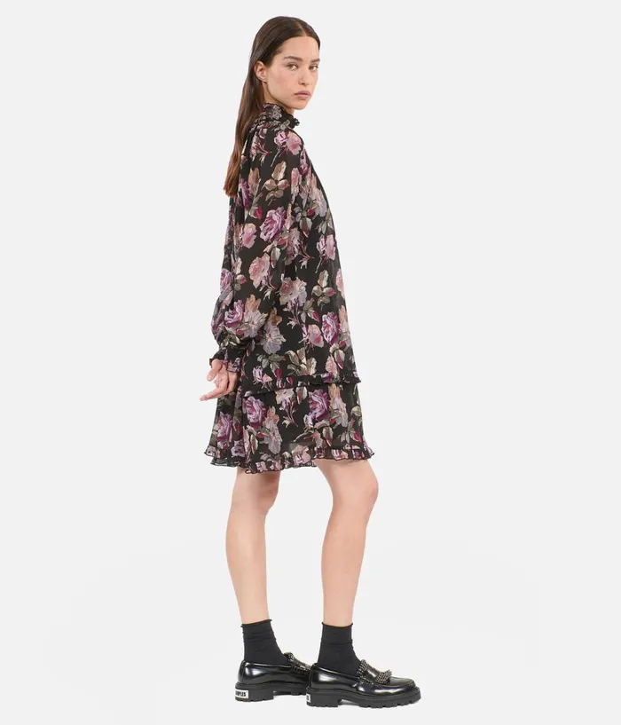 Women Dresses and Jumpsuits THE KOOPLES Short Floral Print Dress Women Dresses and Jumpsuits THE KOOPLES Short Floral Print Dress