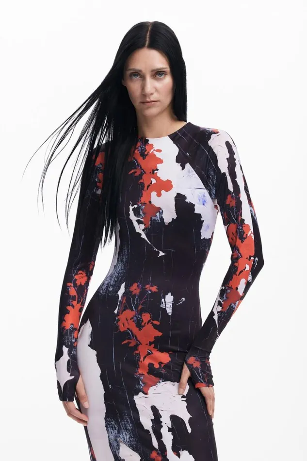 Women Dresses And Jumpsuits Desigual Maitrepierre Printed Midi Dress