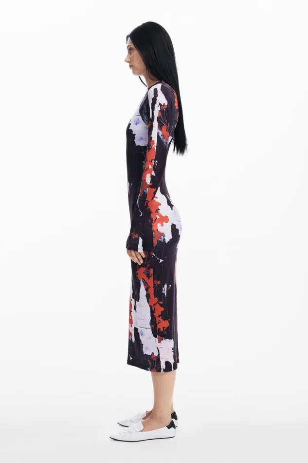 Women Dresses And Jumpsuits Desigual Maitrepierre Printed Midi Dress
