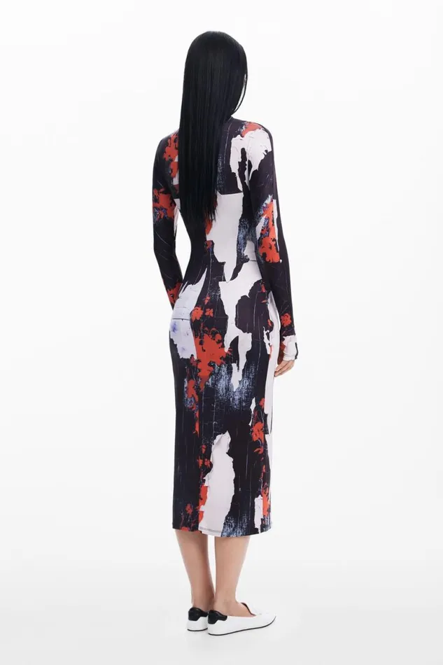 Women Dresses And Jumpsuits Desigual Maitrepierre Printed Midi Dress