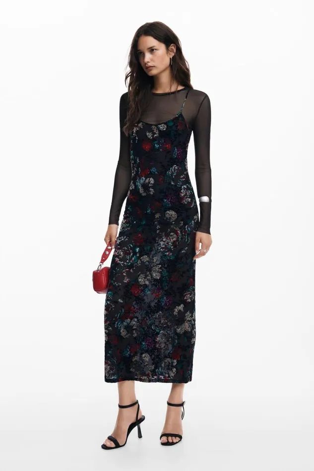 Women Dresses And Jumpsuits Desigual Mesh Combo Dress