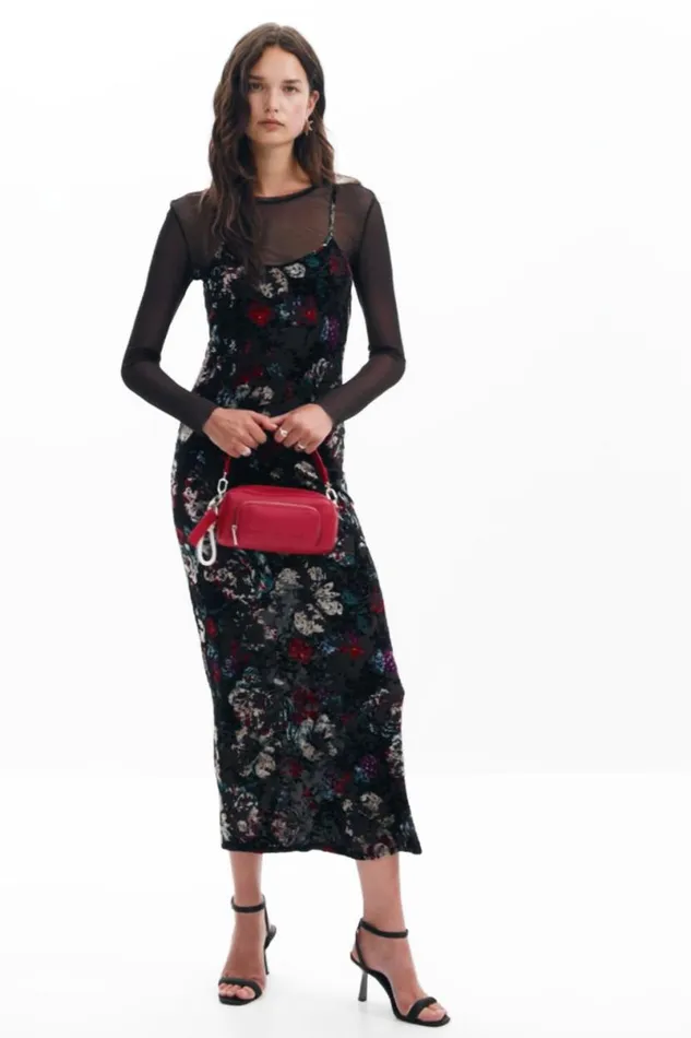 Women Dresses And Jumpsuits Desigual Mesh Combo Dress
