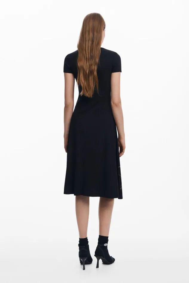 Women Dresses And Jumpsuits Desigual Midi Dress With Floral Silhouettes