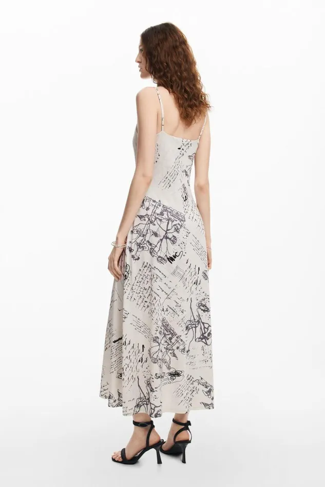 Women Dresses And Jumpsuits Desigual Newspaper Print Dress