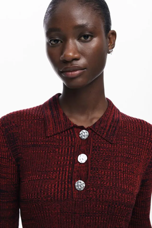 Women Dresses And Jumpsuits Desigual Short Dress With Polo Collar