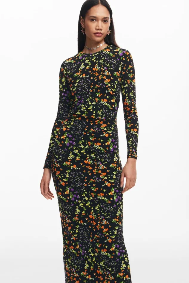 Women Dresses And Jumpsuits Desigual Slim Floral Dress