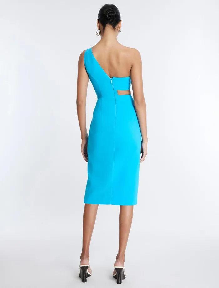 Women Dresses BCBG Gryffyn One Shoulder Dress Vivid Blue