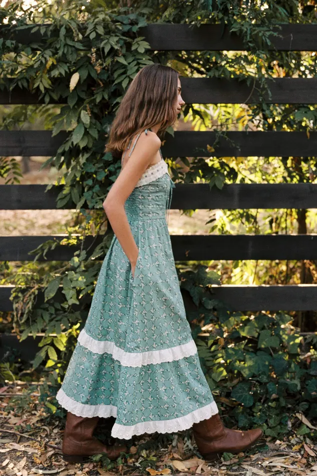 Women Dresses Christy Dawn The Emma Dress Teal Trellis Women Dresses Christy Dawn The Emma Dress Teal Trellis