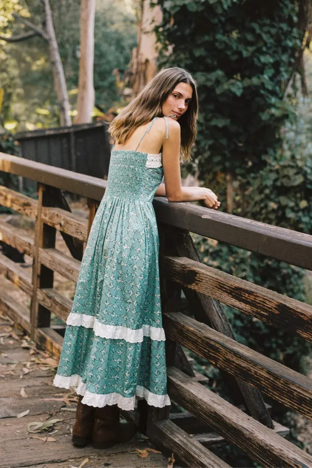 Women Dresses Christy Dawn The Emma Dress Teal Trellis Women Dresses Christy Dawn The Emma Dress Teal Trellis