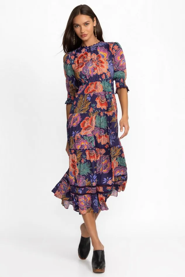 Women Dresses Johnny Was DAPHNE TEA LENGTH DRESS Etta S Garden