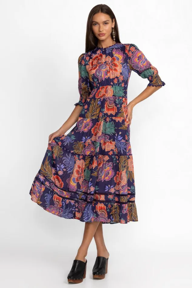 Women Dresses Johnny Was DAPHNE TEA LENGTH DRESS Etta S Garden Women Dresses Johnny Was DAPHNE TEA LENGTH DRESS Etta S Garden