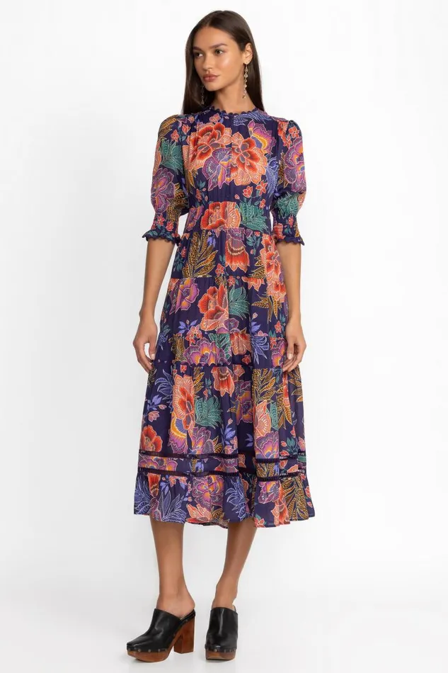 Women Dresses Johnny Was DAPHNE TEA LENGTH DRESS Etta S Garden Women Dresses Johnny Was DAPHNE TEA LENGTH DRESS Etta S Garden