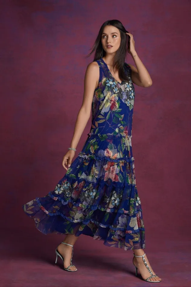 Women Dresses Johnny Was MAZZY MULTI RUFFLE DRESS Ullani Women Dresses Johnny Was MAZZY MULTI RUFFLE DRESS Ullani