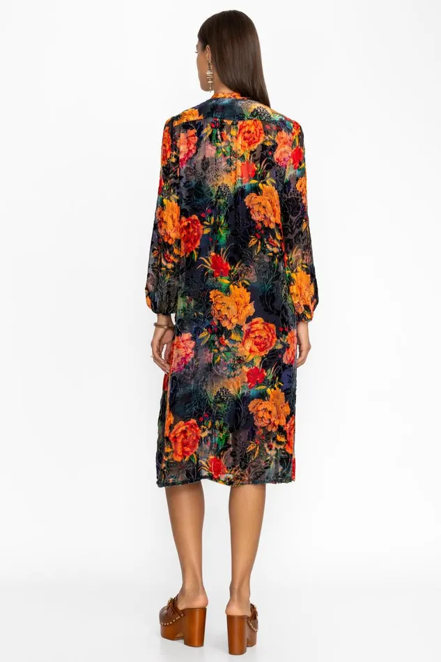 Women Dresses Johnny Was RENNA BURNOUT DRESS Catalina Blue Burnout Women Dresses Johnny Was RENNA BURNOUT DRESS Catalina Blue Burnout
