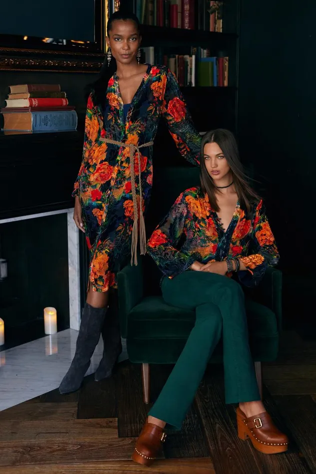 Women Dresses Johnny Was RENNA BURNOUT DRESS Catalina Blue Burnout Women Dresses Johnny Was RENNA BURNOUT DRESS Catalina Blue Burnout