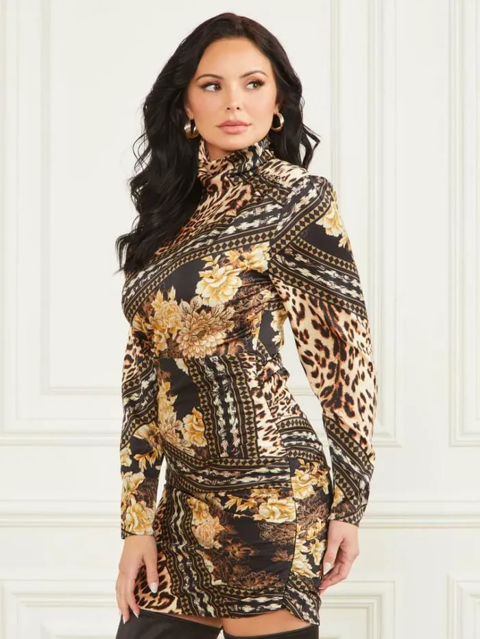 Women Dresses Marciano Aurora Printed Dress After Dark Print Women Dresses Marciano Aurora Printed Dress After Dark Print