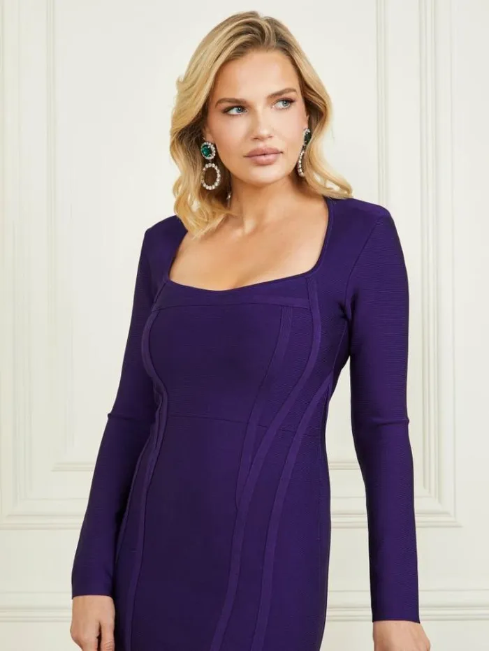 Women Dresses Marciano Kagan Bandage Dress Satellite Purple Women Dresses Marciano Kagan Bandage Dress Satellite Purple