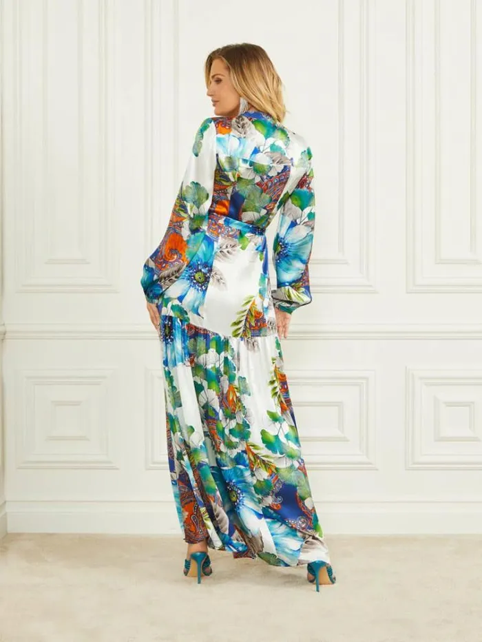 Women Dresses Marciano Lucky Charm Silk Maxi Dress Lucky Charm Print Women Dresses Marciano Lucky Charm Silk Maxi Dress Lucky Charm Print