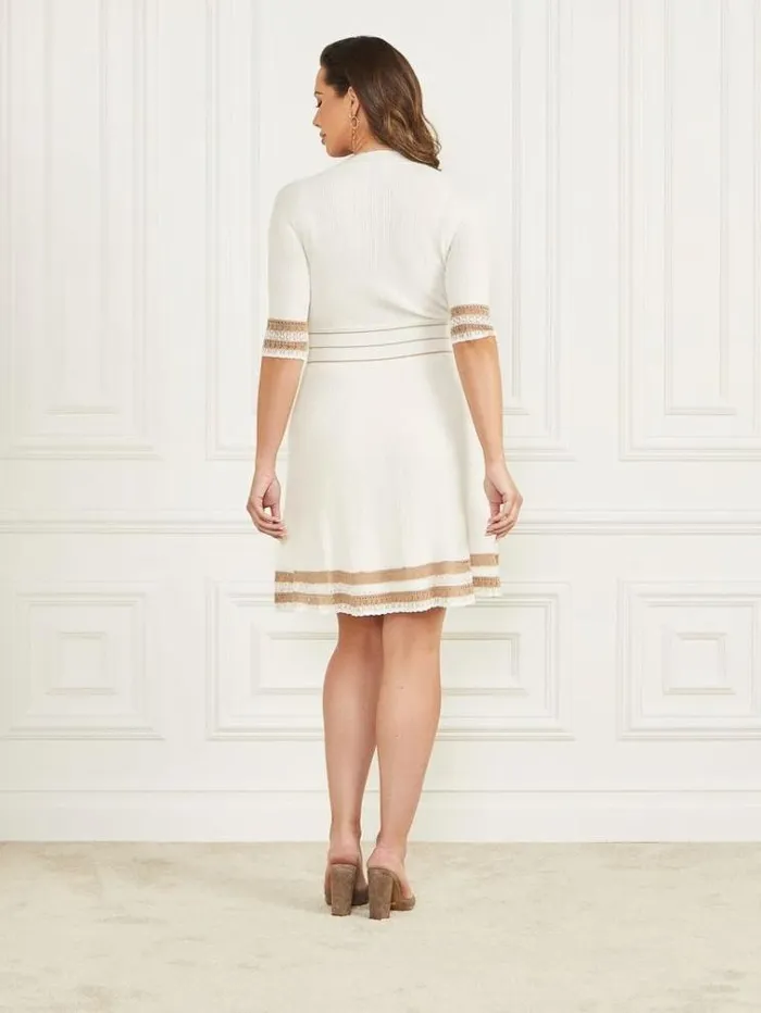 Women Dresses Marciano Olivia Sweater Dress Pale Pearl Women Dresses Marciano Olivia Sweater Dress Pale Pearl