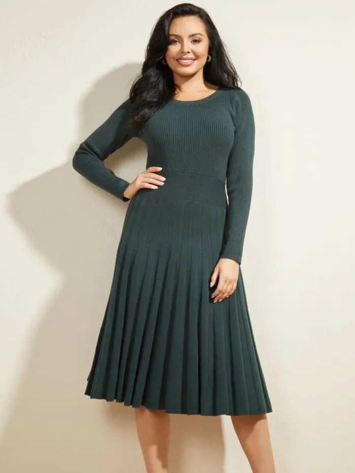 Women Dresses Marciano Wavelength Sweater Dress Forbidden Forest