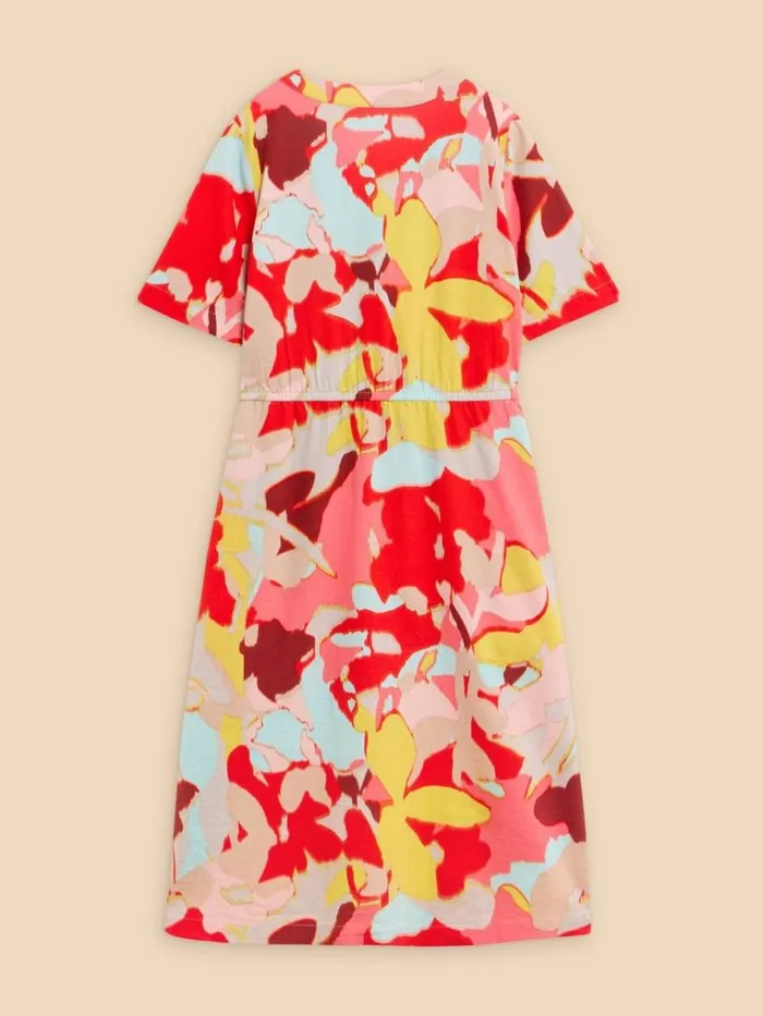 Women DRESSES White Stuff Jamie Linen Blend Dress Orange Print Women DRESSES White Stuff Jamie Linen Blend Dress Orange Print