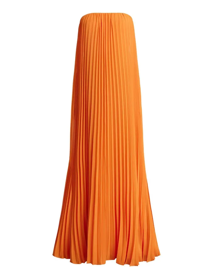 Women Evening Dresses and Gowns BCBG Cressida Strapless Gown Russet Orange