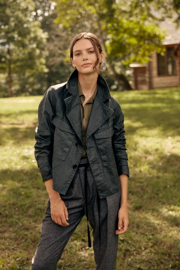 Women Field Jacket Forest Green Billy Reid Jackets and Outerwear