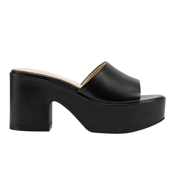 Women Forina Platform Slide Sandal Black Sandals Marc Fisher