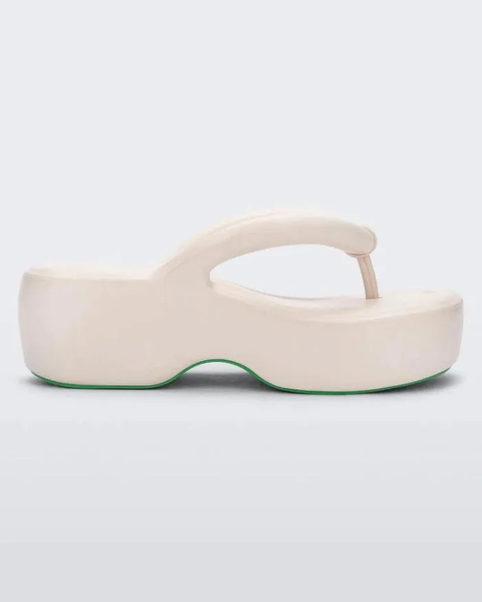 Women Free Platform Beige Melissa Flip Flops