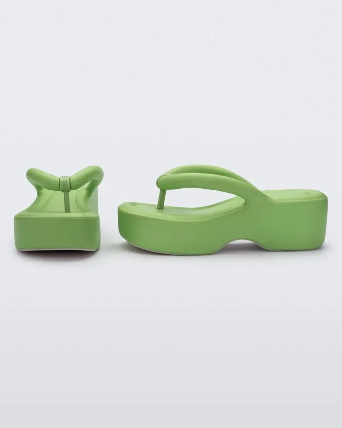 Women Free Platform Lime Green Melissa Flip Flops